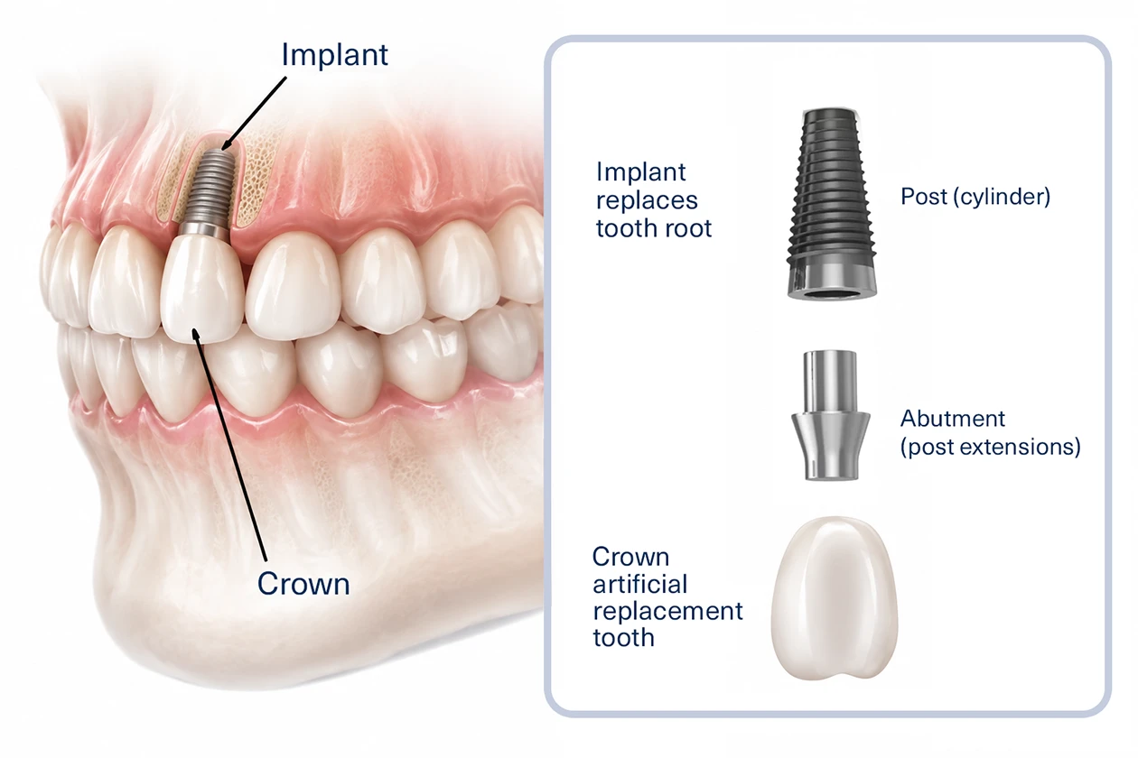 Dental implant treatment for replacing missing teeth