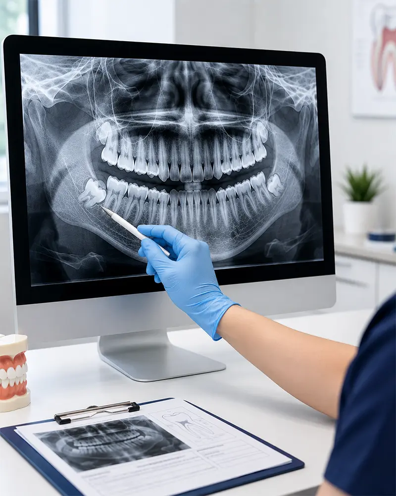 Radiographic assessment and surgical planning before wisdom tooth removal